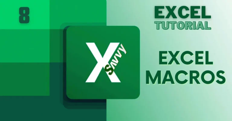 Excel Macros Free Excel Tutorial Excel Savvy